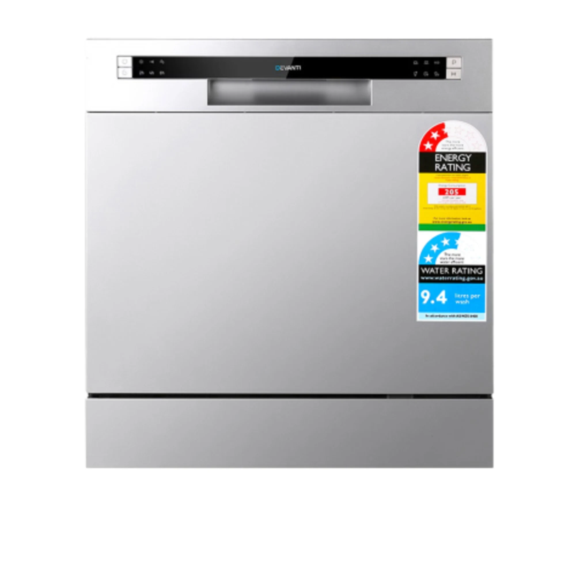 Devanti Benchtop Dishwasher 8 Place Setting Silver Kitchen Warehouse™